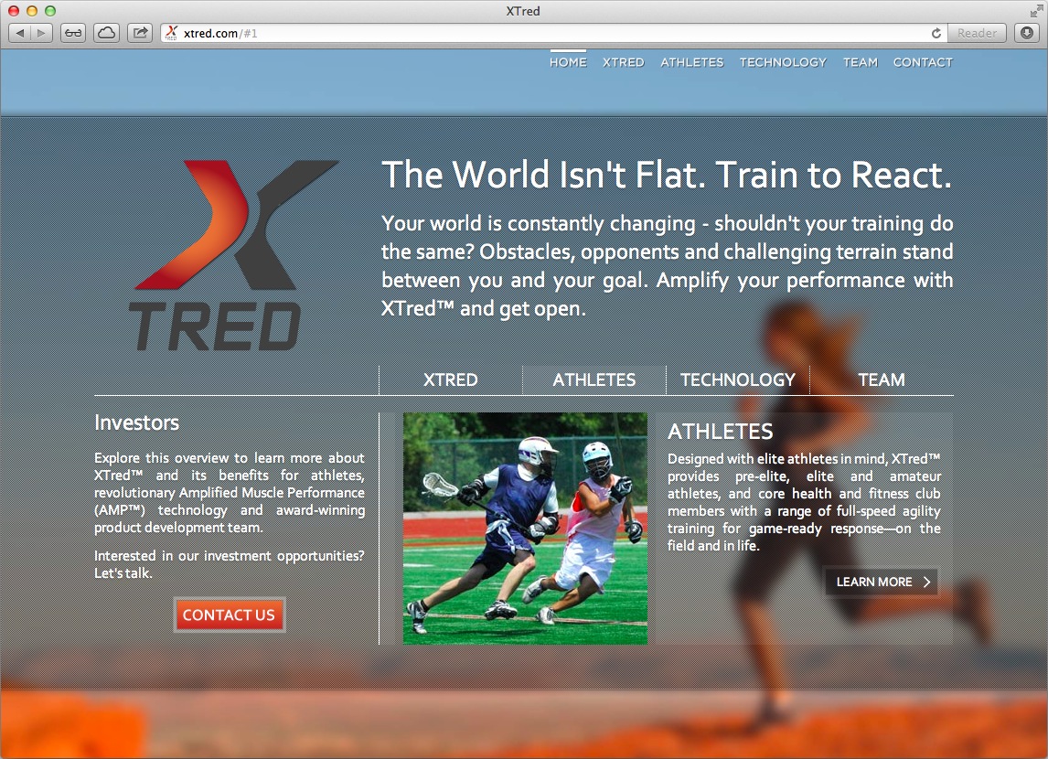 XTred Website Screenshot