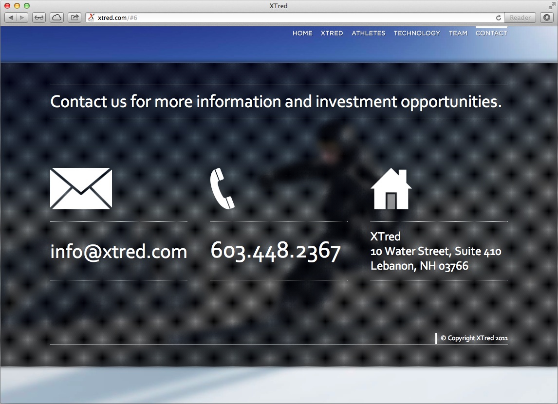 XTred Website Screenshot