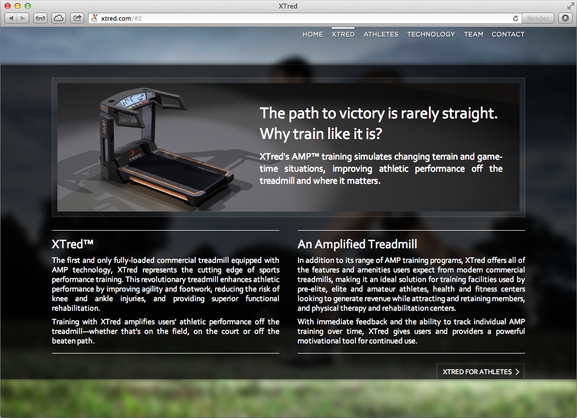 XTred Website Screenshot