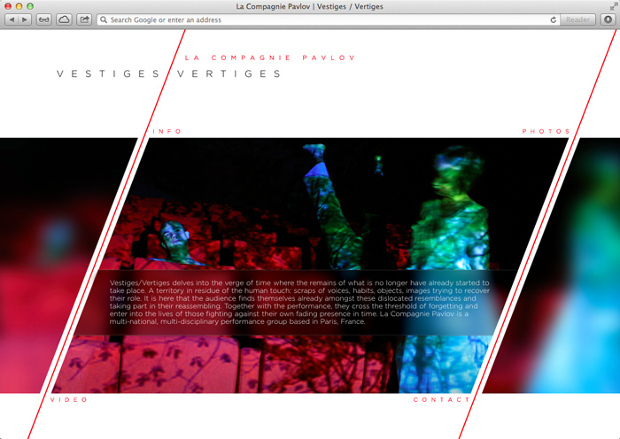 La Compagnie Pavlov Website Screenshot