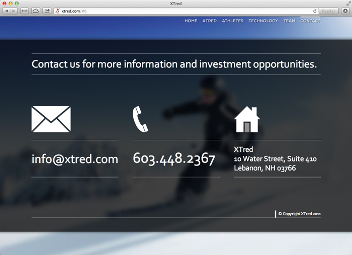 XTred Website Screenshot